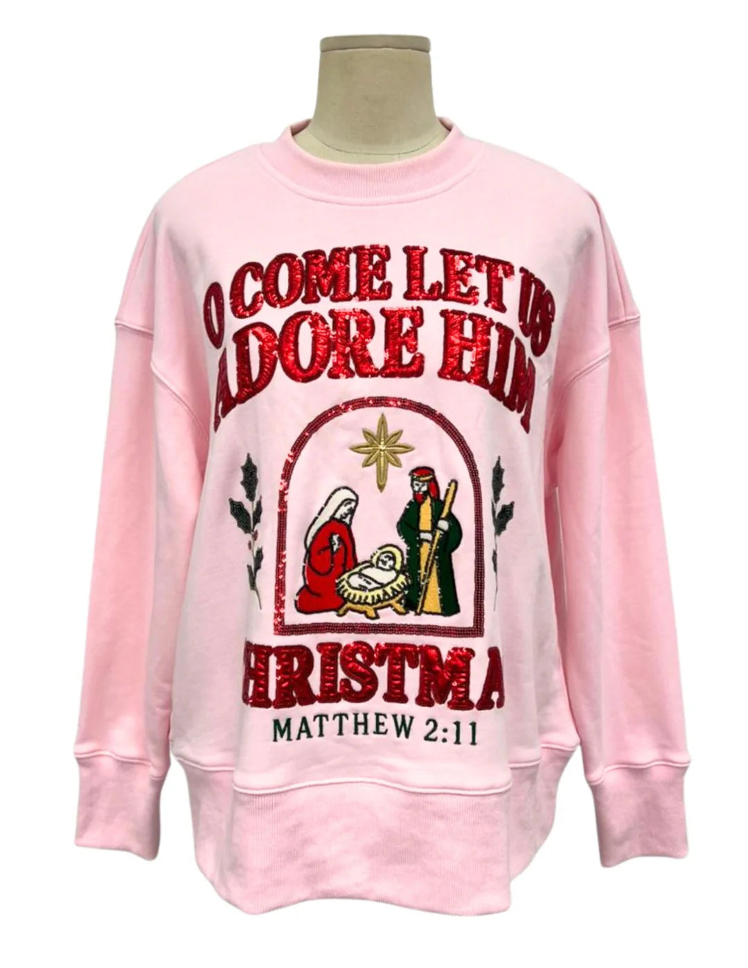 BRIANNA CANNON O come let us adore him Sweatshirt (PREORDER)