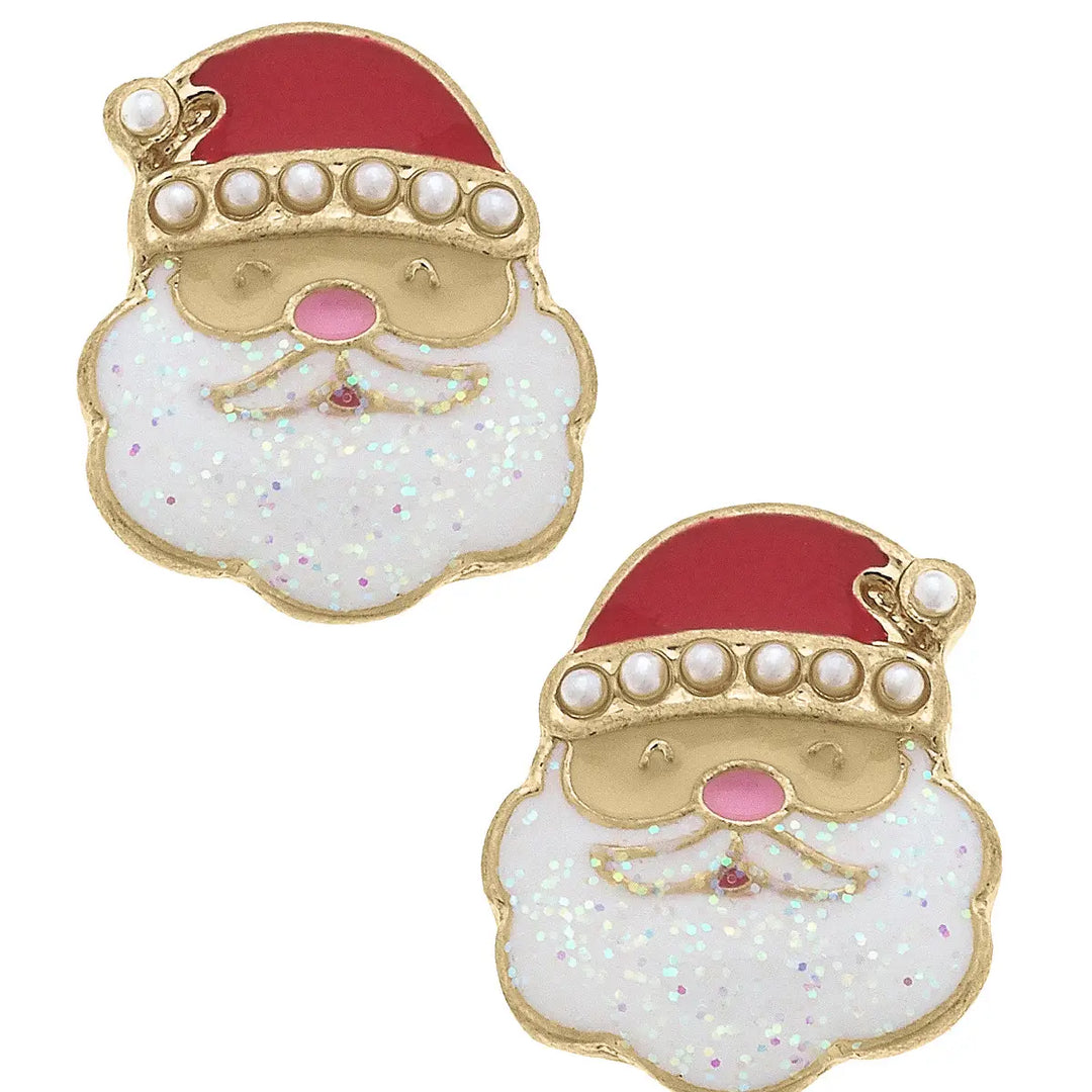 Santa Pearl Stud Earrings (PREORDER)