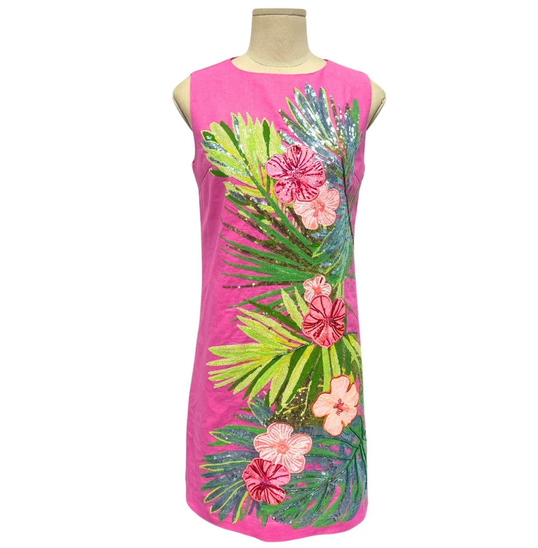 BC PALM SEQUIN TANK DRESS (PREORDER)