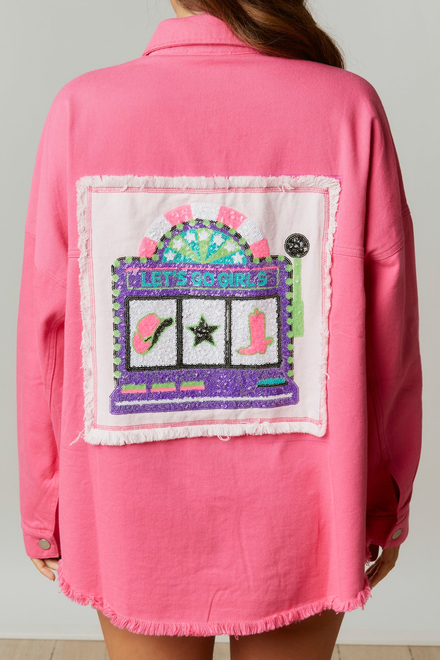 Pink Casino 🎰 sequin SHACKET (short preorder)
