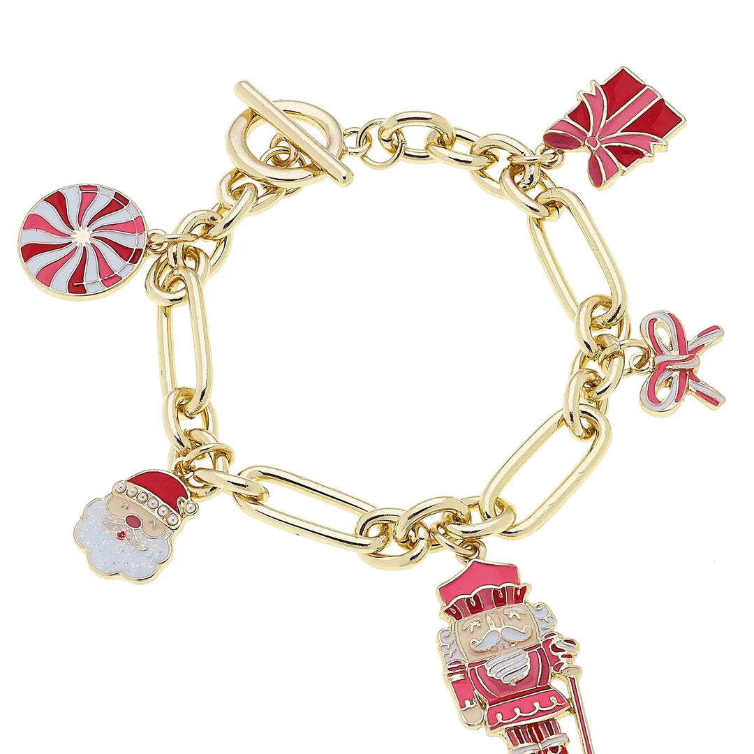 Nutcracker Cheer Charm Bracelet (PREORDER)