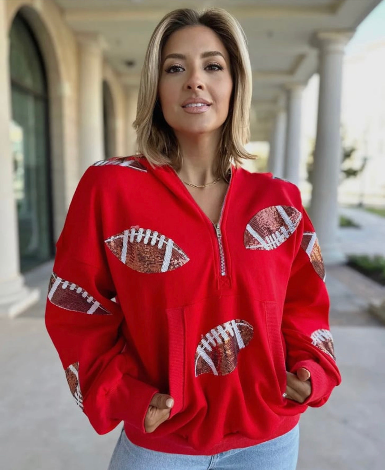 Football Sequin pullover Rts