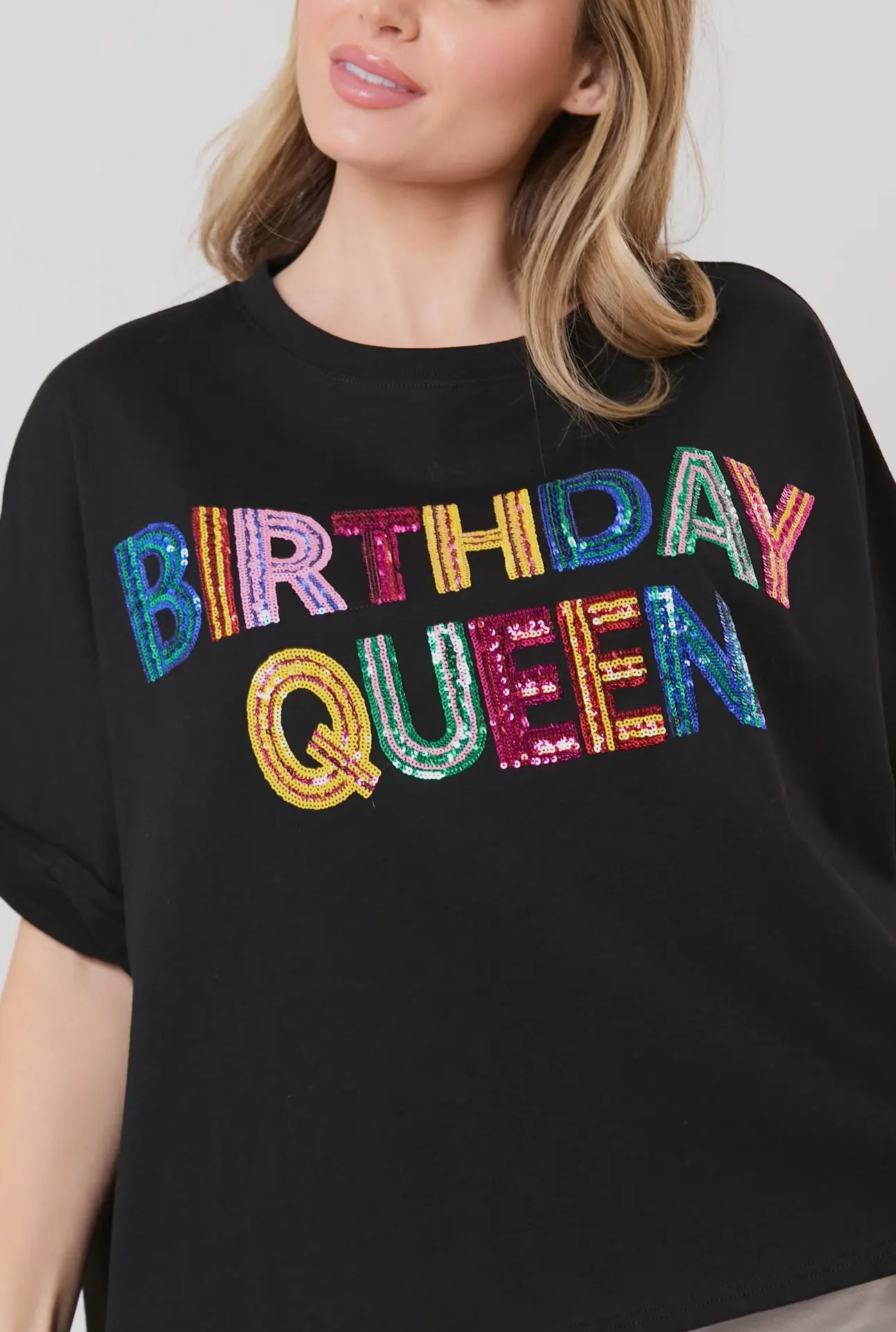 Birthday Queen Black Top
