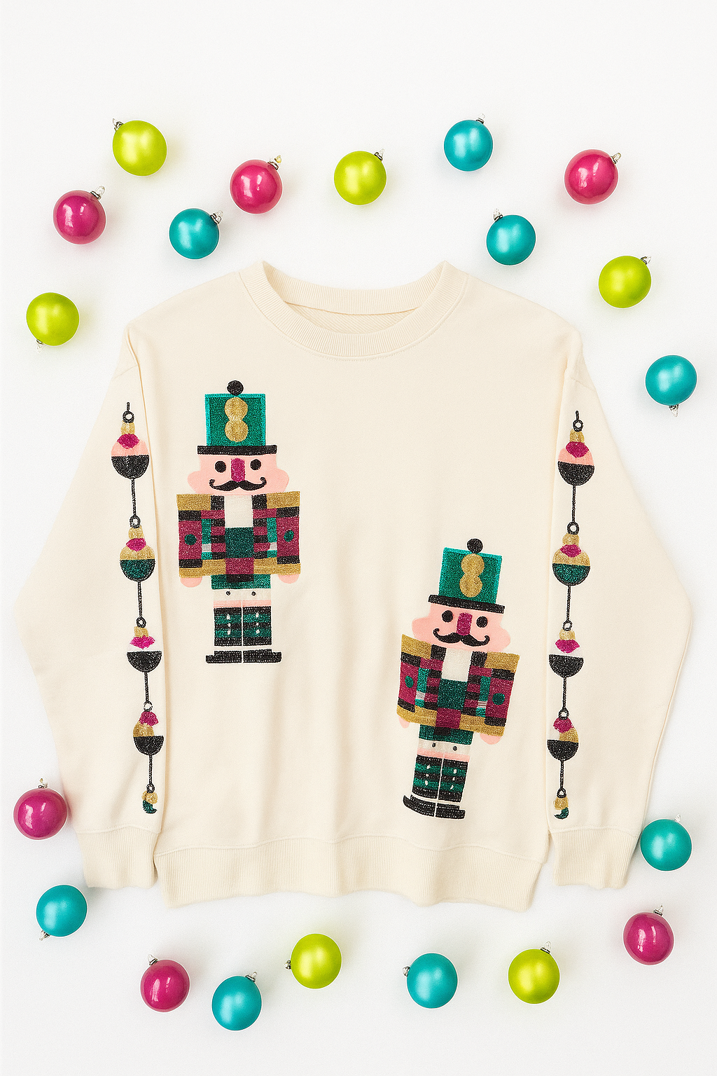 NUTCRACKER & ORNAMENT IVORY TOP RTS