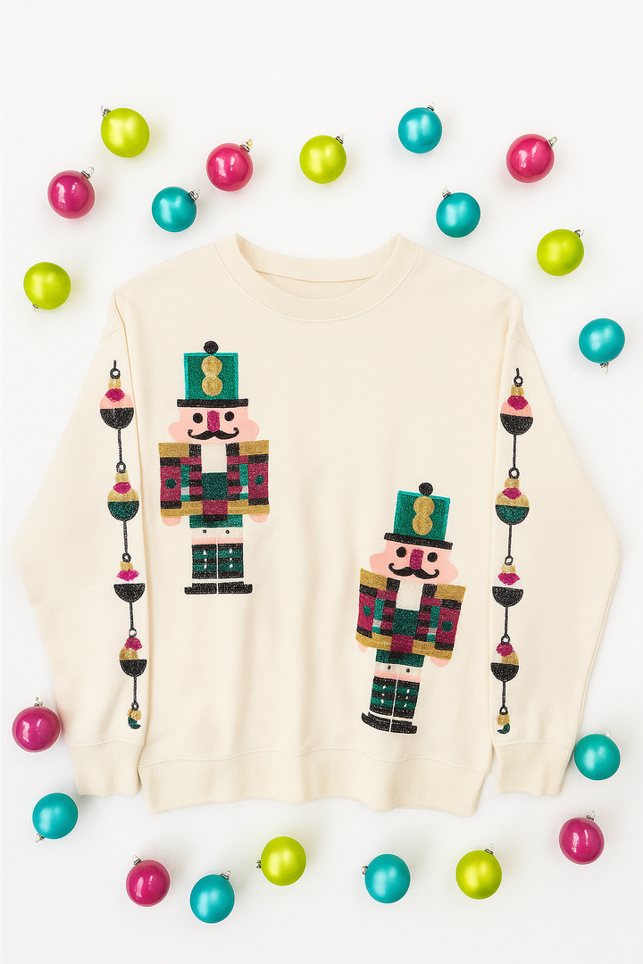 NUTCRACKER & ORNAMENT IVORY TOP RTS