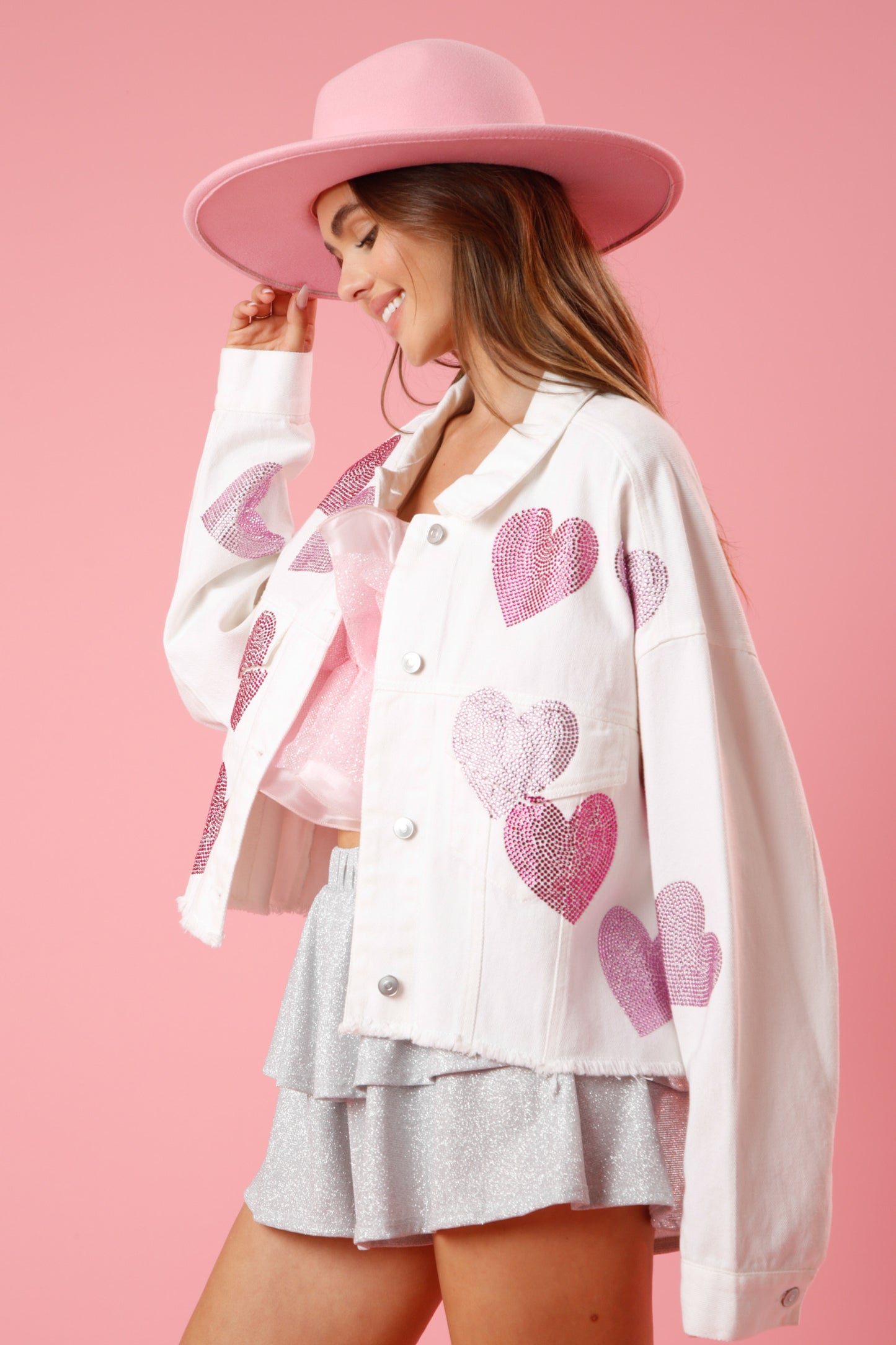 Valentine Sequin Heart Jacket