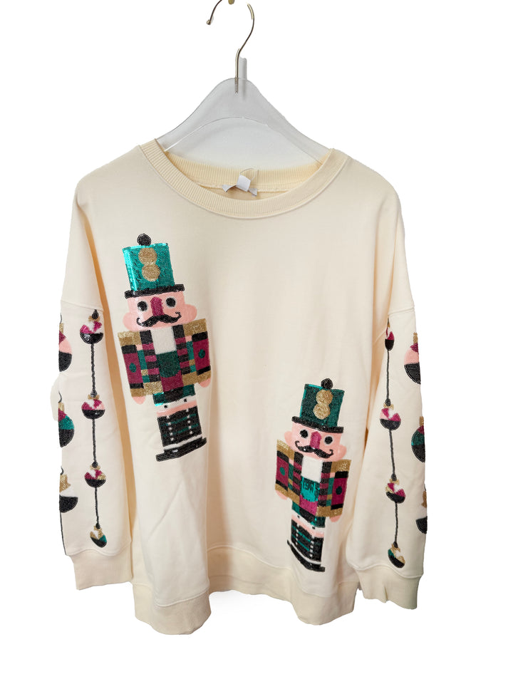 NUTCRACKER & ORNAMENT IVORY TOP RTS