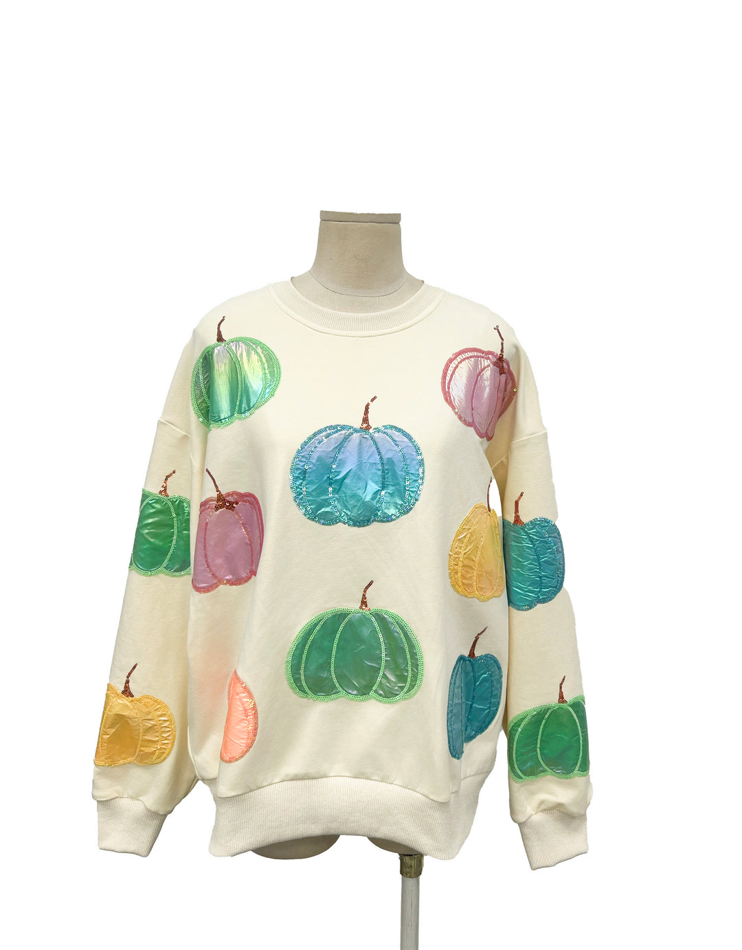 Whimsical Metallic & Sequin Pumpkin Pullover (PREORDER)