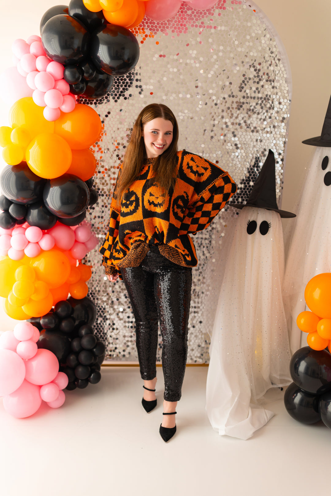 JACK O LANTERN COLOR BLACK SWEATER (ships 2-3 weeks)