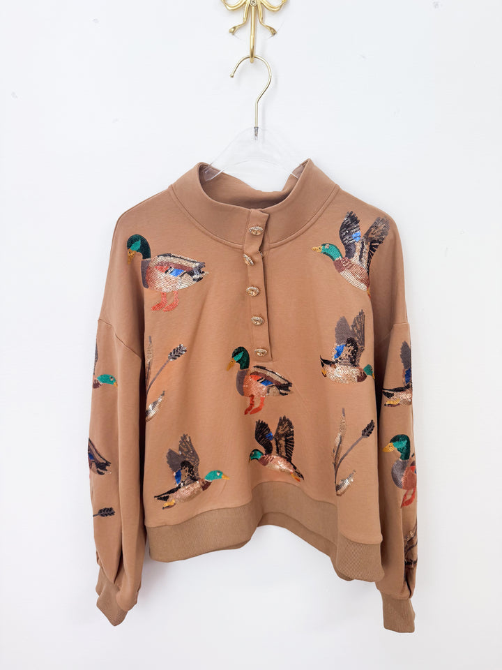 MALLARD SEQUIN DUCK HENLEY (PREORDER)