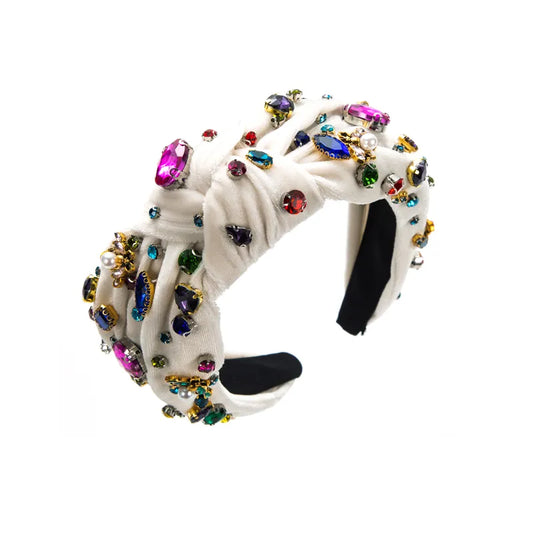 Velvet Jeweled Tone Headband