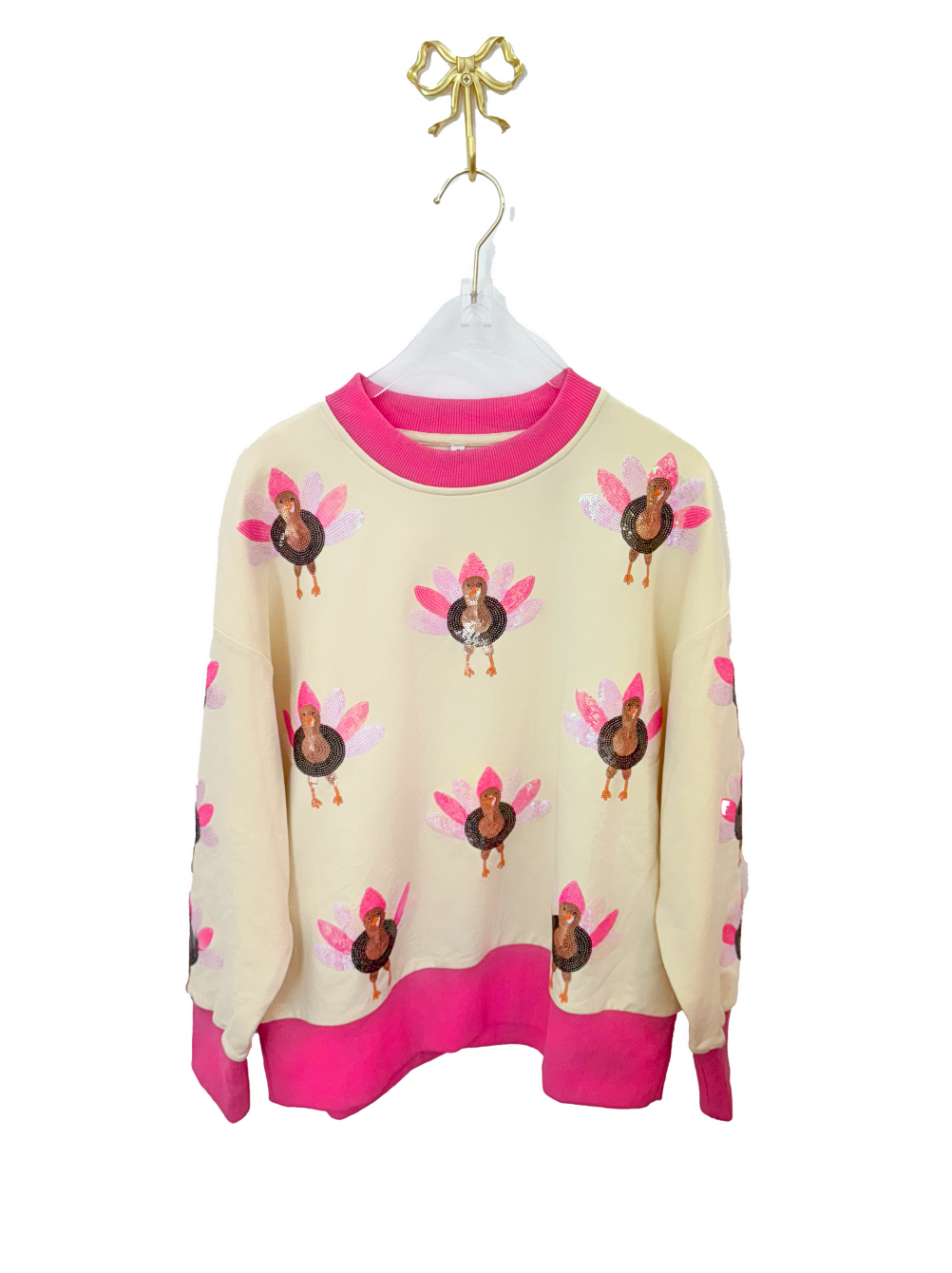 GOBBLE & GLAM SEQUIN TURKEY PULLOVER