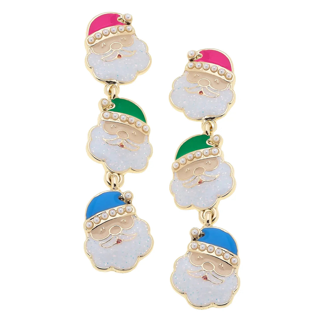 Santa Claus Merry & Bright Earrings (PREORDER)
