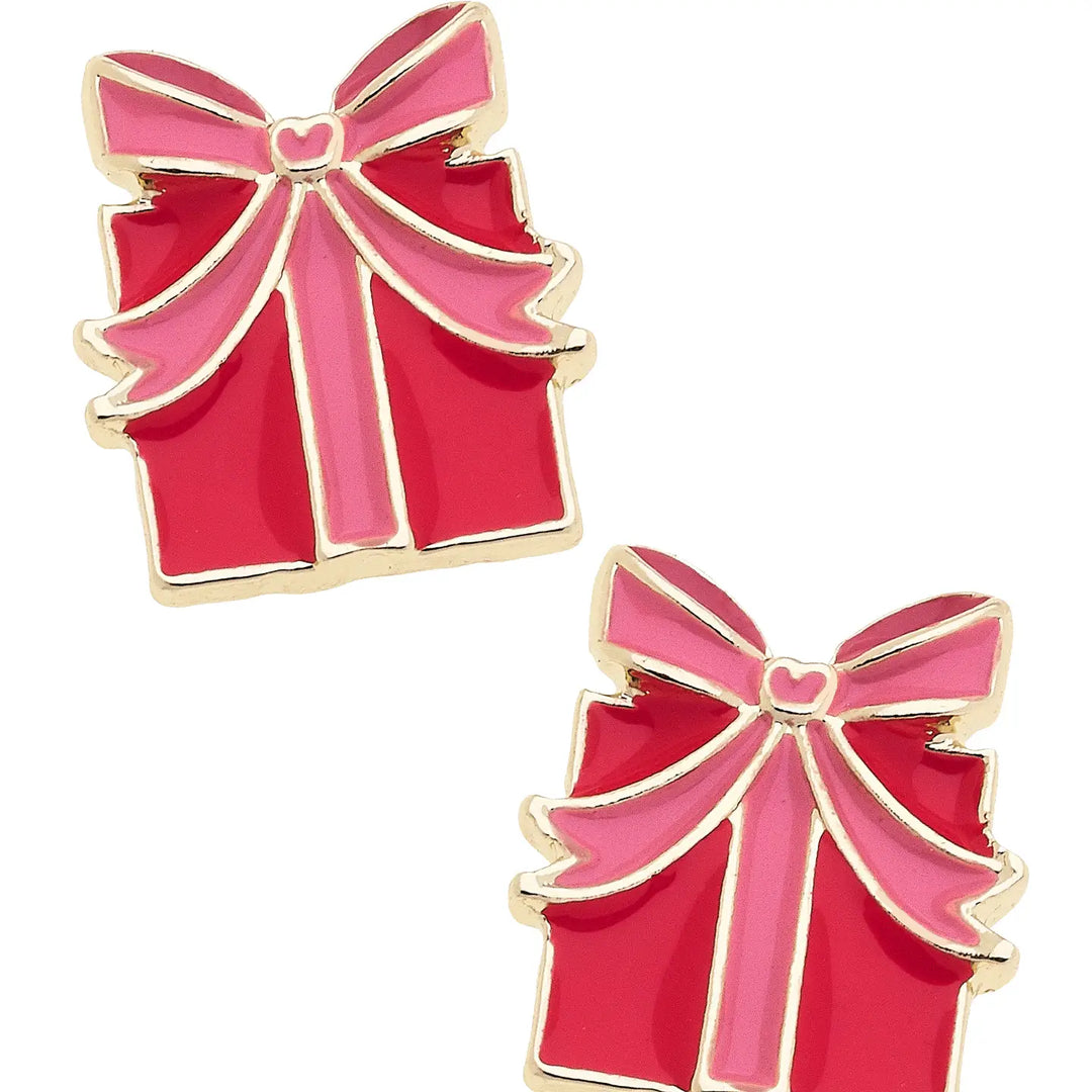 Present Bow Stud Earrings (PREORDER)