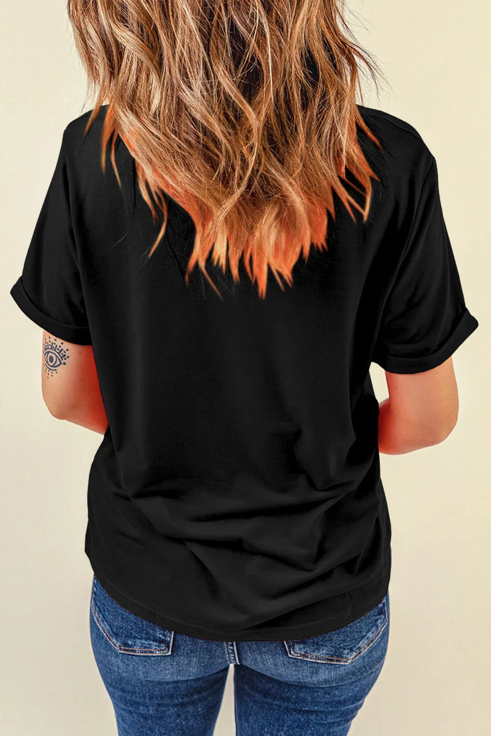 Sequin Round Neck Short Sleeve T-Shirt ships 2-3 weeks