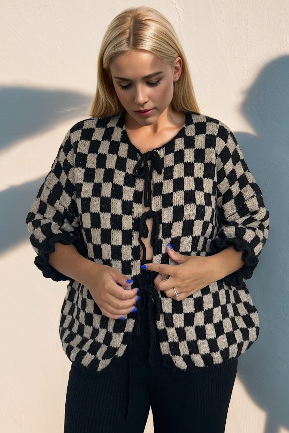 Checkered Girly Cardigan (ships 1 week)