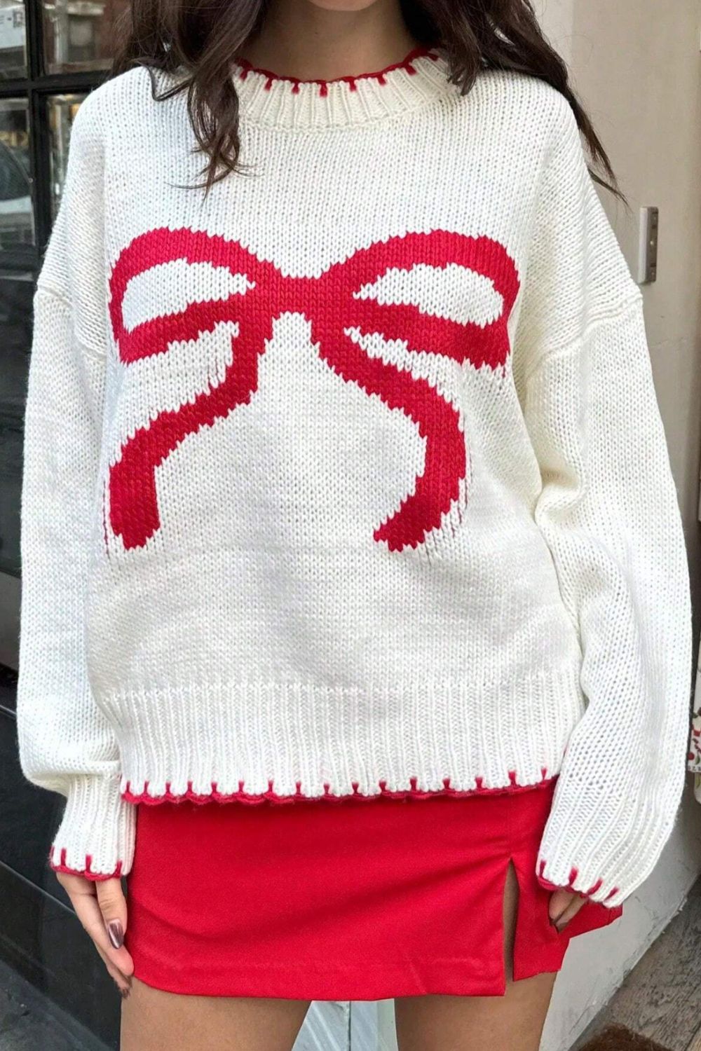 Ribbon Bow Sweater (ships 1-2 weeks) 3 colors