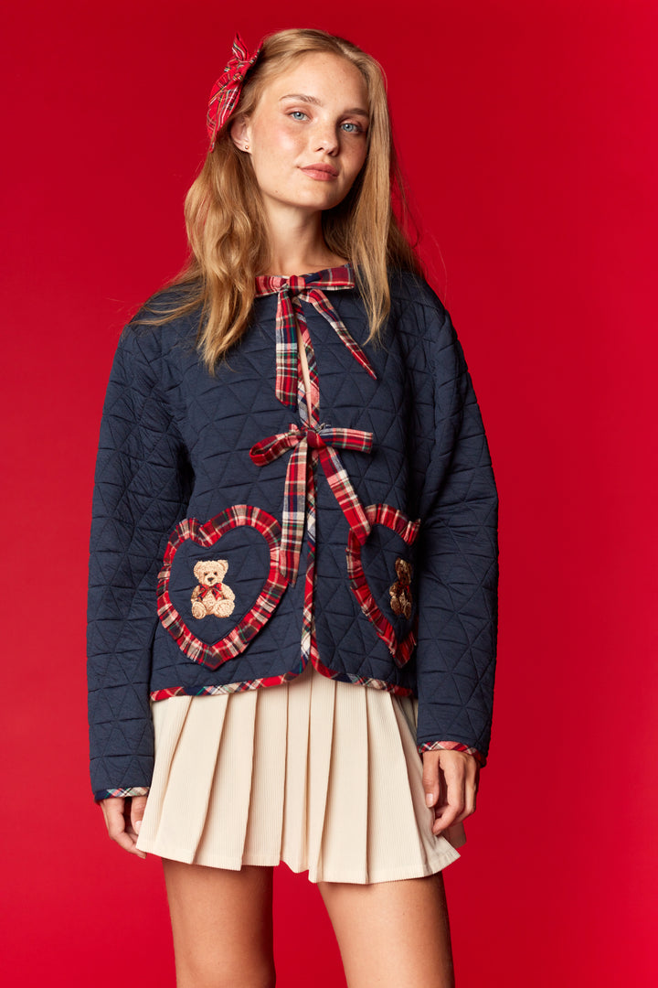 Navy Holiday Bear Jacket (PREORDER) est ship Nov 26th