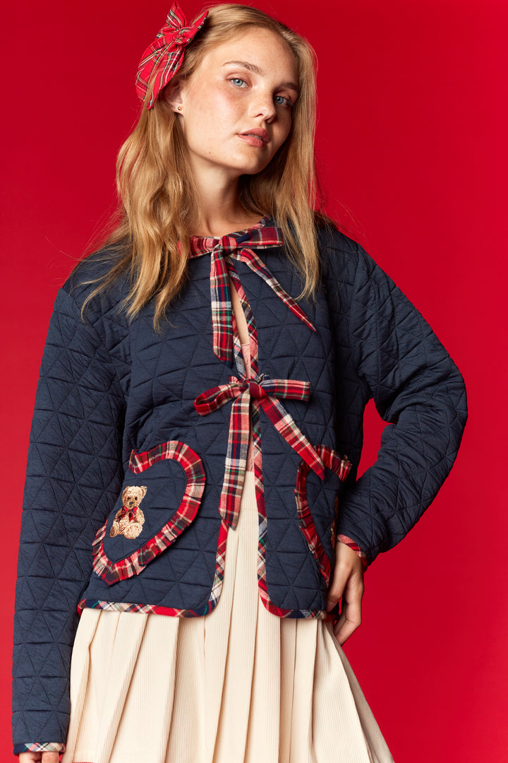 Navy Holiday Bear Jacket (PREORDER) est ship Nov 26th