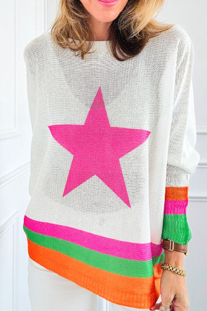 Neon Colorblock Star Shirt (ships 1-2 weeks)