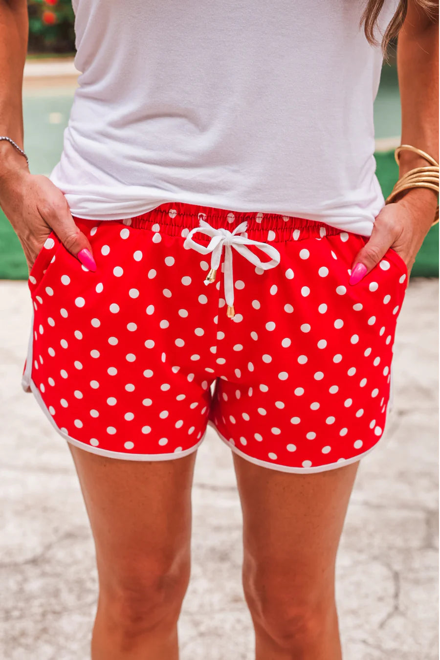 Red Polka Dot Everyday SHORTS (ships 2-3 weeks)