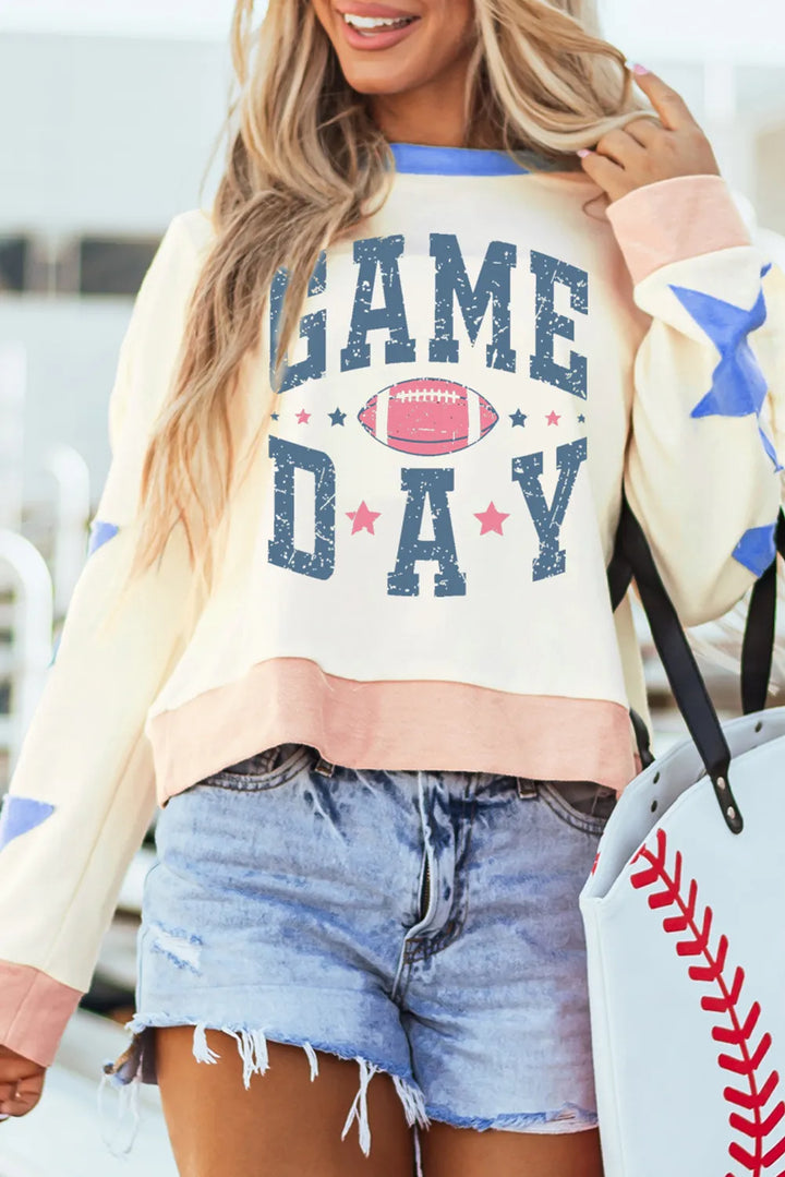 GAME DAY Star Patch Sweatshirt (ships 1-2 weeks)