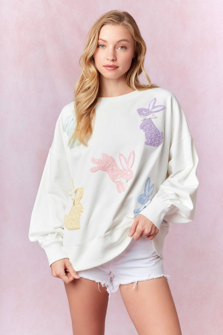 Pastel Easter Bunnies Top