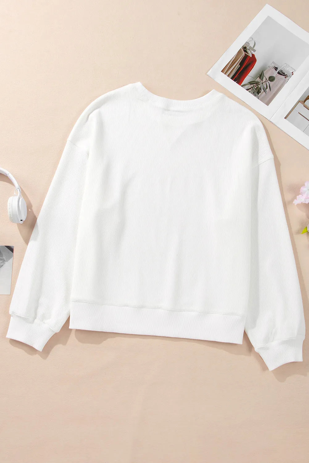 Bow Round Neck Long Sleeve Sweatshirt (ships 2-3 weeks)