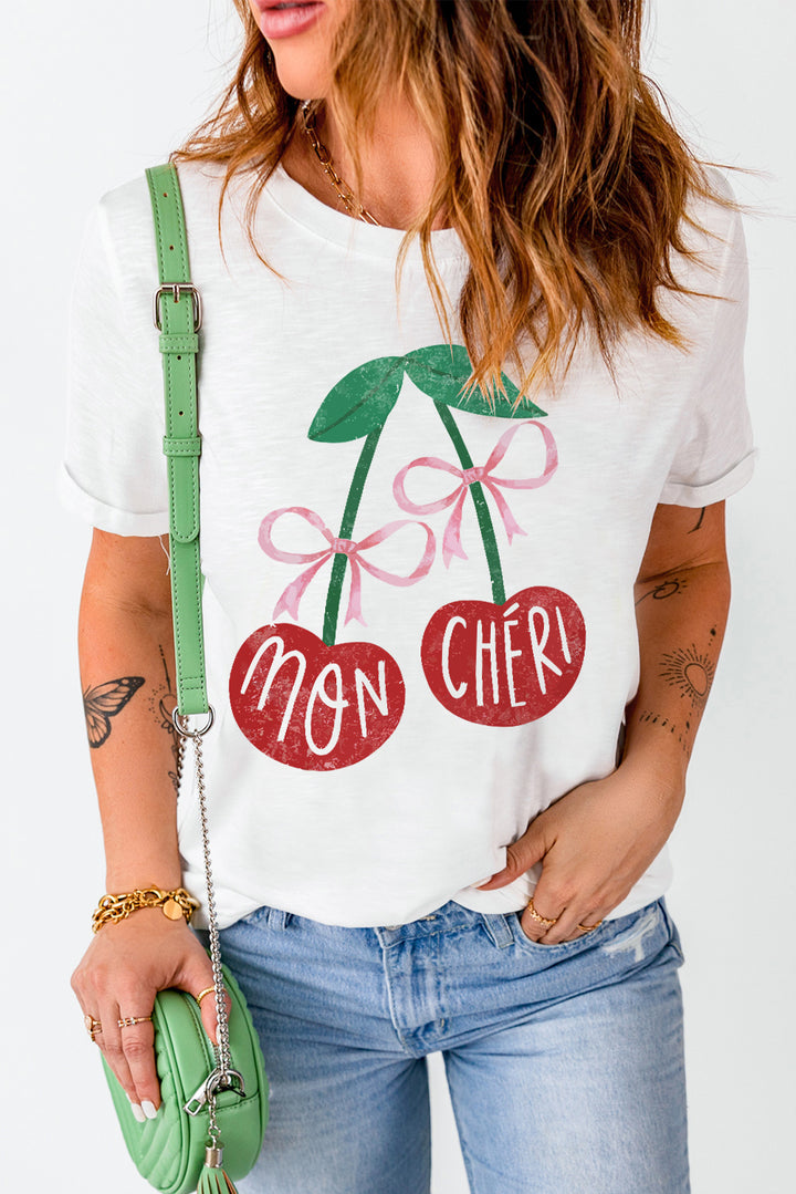 Mon Cheri Round Neck Short Sleeve T-Shirt (ships 1-2 weeks)