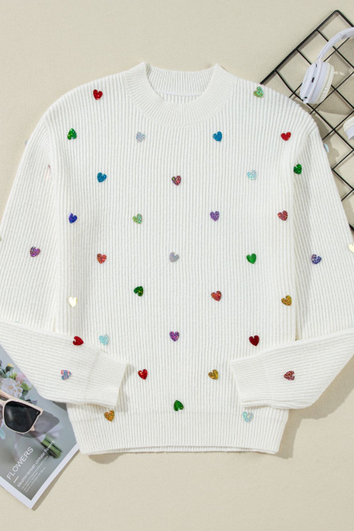 Mini Multicolor Heart Sweater (ships 1-2 weeks)