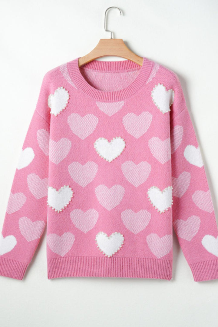 Hearts & Pearls Sweater (ships 1-2 weeks)