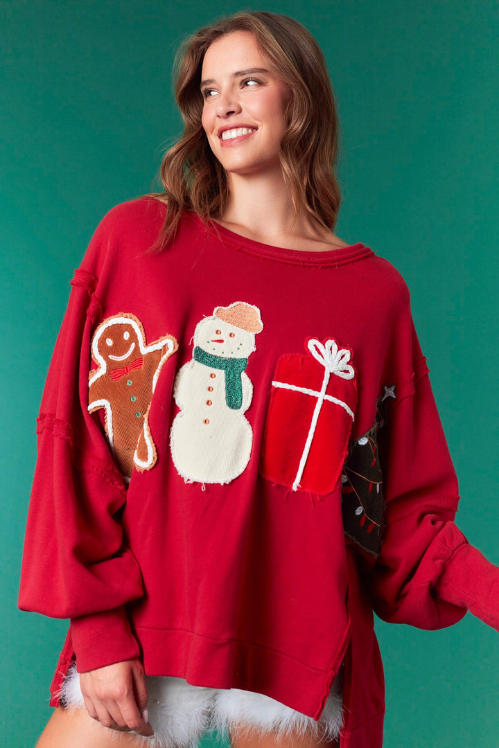 Christmas ICON red Oversized Top (Ships 2 weeks)