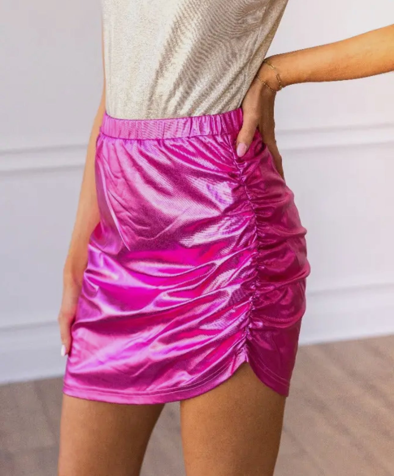 Pink metallic SKIRT (ships 2-3 weeks)