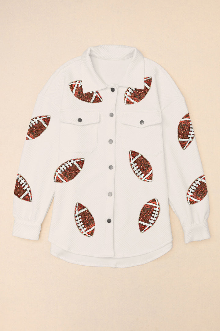 Sequin Football Patch Jacket (ships 1-2 weeks)