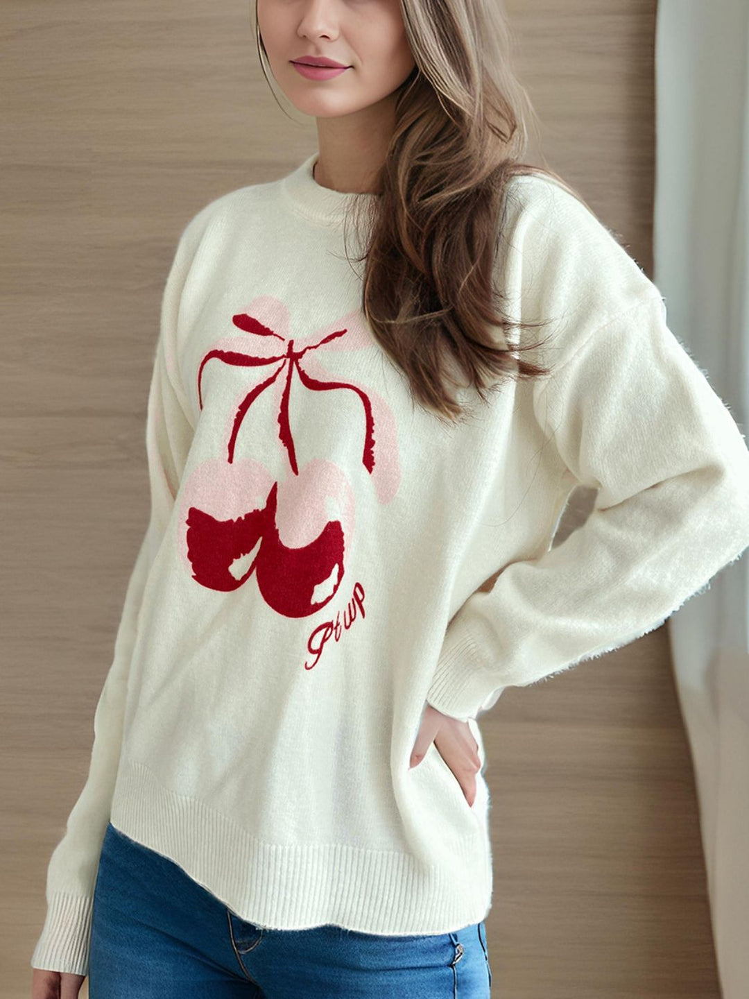 Cherry me up Sweater (ships 1-2 weeks)