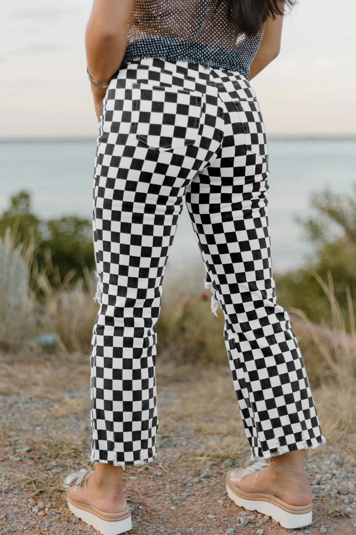 CHECKERED JEANS RTS