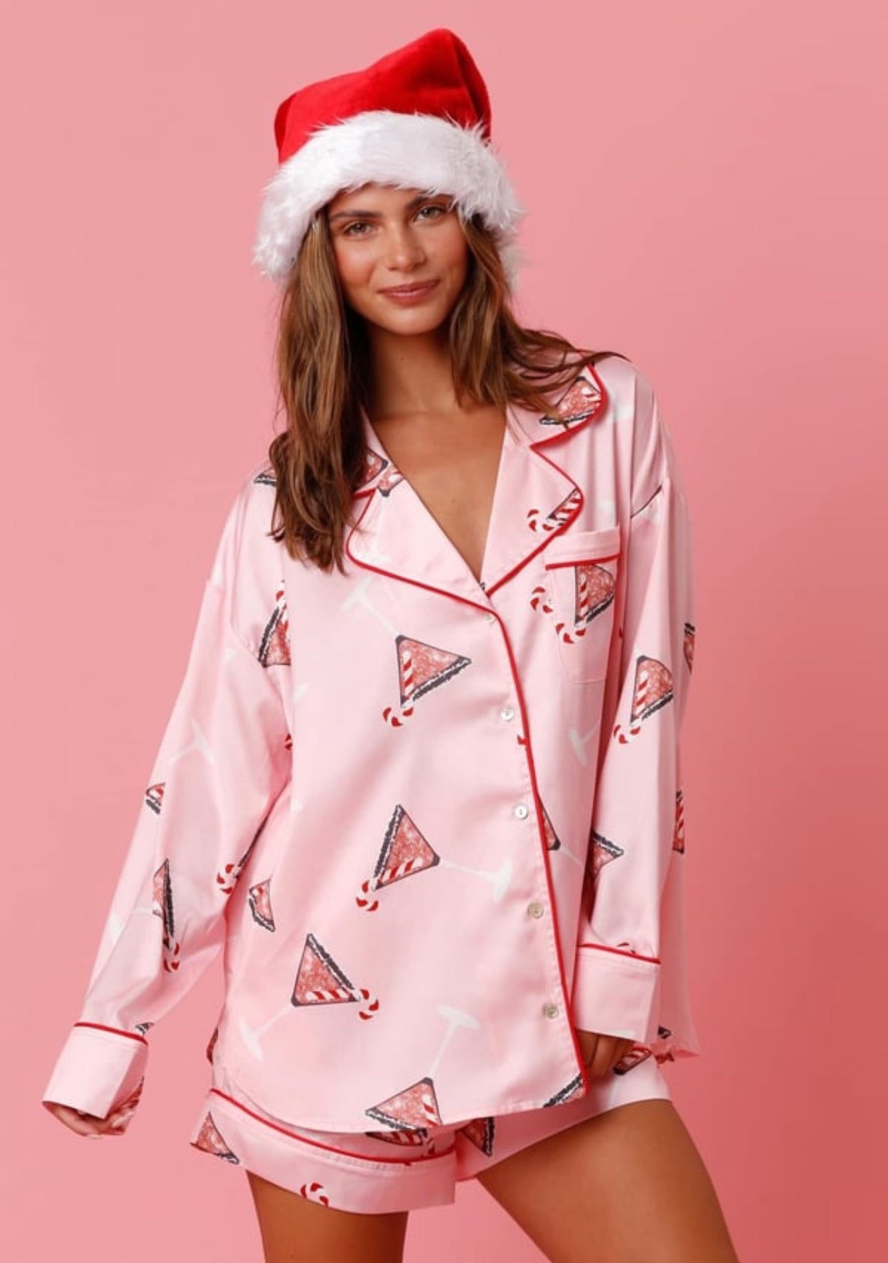 Candy cane martini pajamas