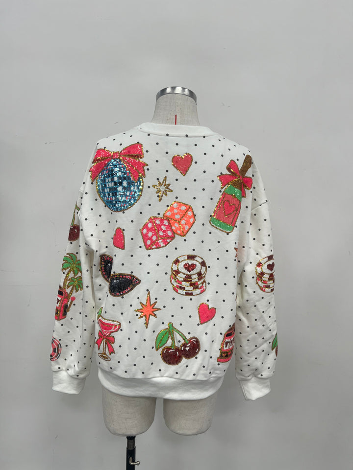 VIVA LAS VEGAS POLKA DOT PULLOVER (PREORDER)
