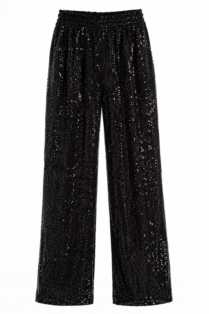 BLACK SEQUIN PANTS (PREORDER)