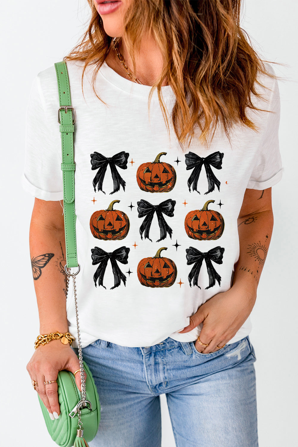 Pumpkin Round Neck Short Sleeve T-Shirt (ships 2 weeks)