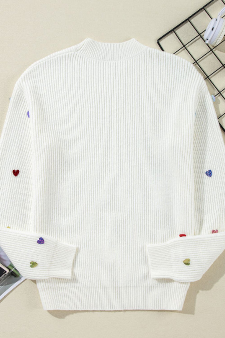 Mini Multicolor Heart Sweater (ships 1-2 weeks)