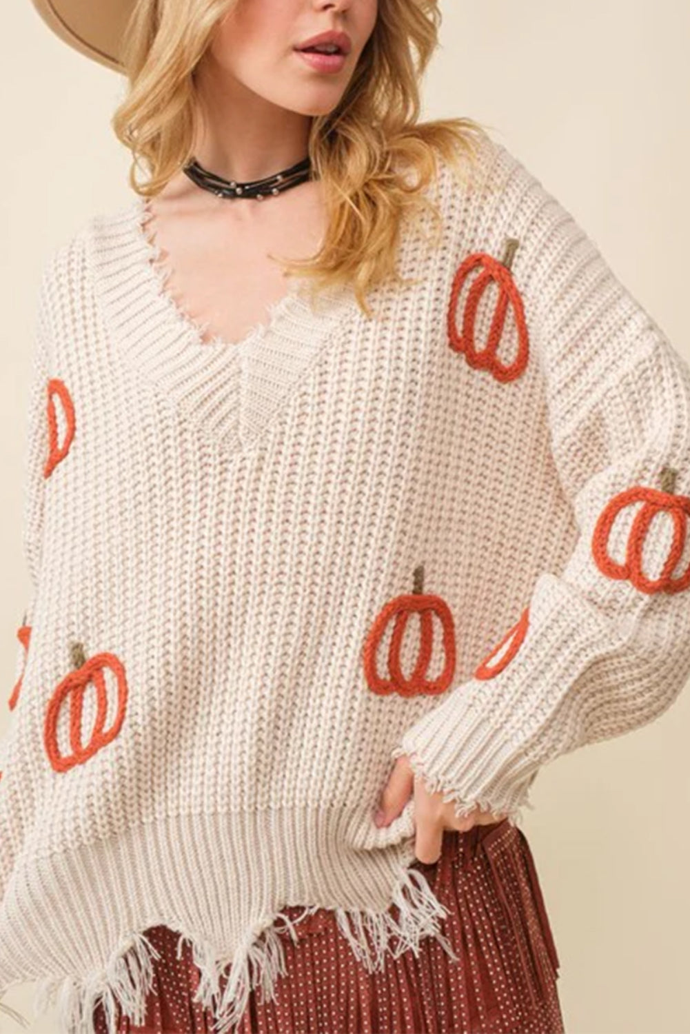 Pumpkin Knit Sweater Ships 2-3 weeks