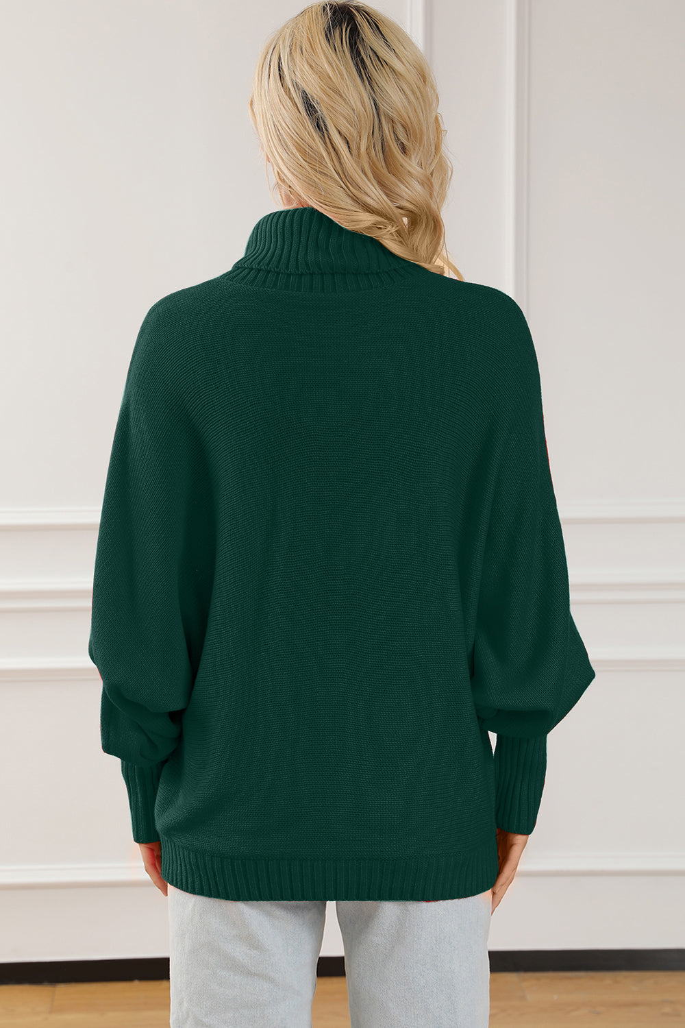 Merry Letter Embroidered High Neck Sweater (ships 2-3weeks)