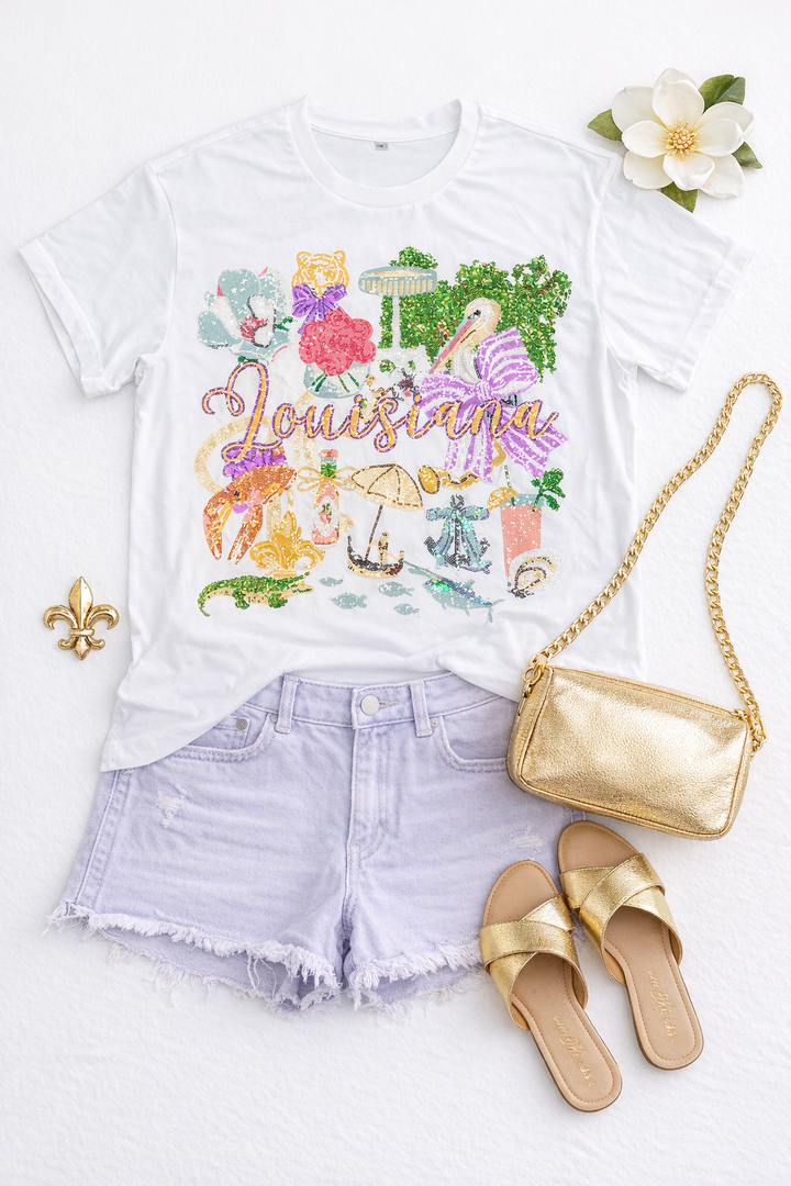 LOUISIANA BABE SEQUINED SHIRT(PREORDER)