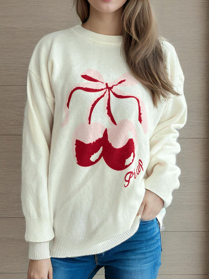 Cherry me up Sweater (ships 1-2 weeks)