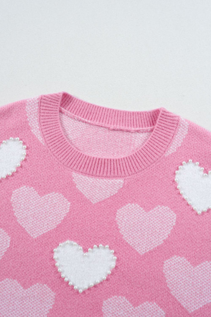 Hearts & Pearls Sweater (ships 1-2 weeks)