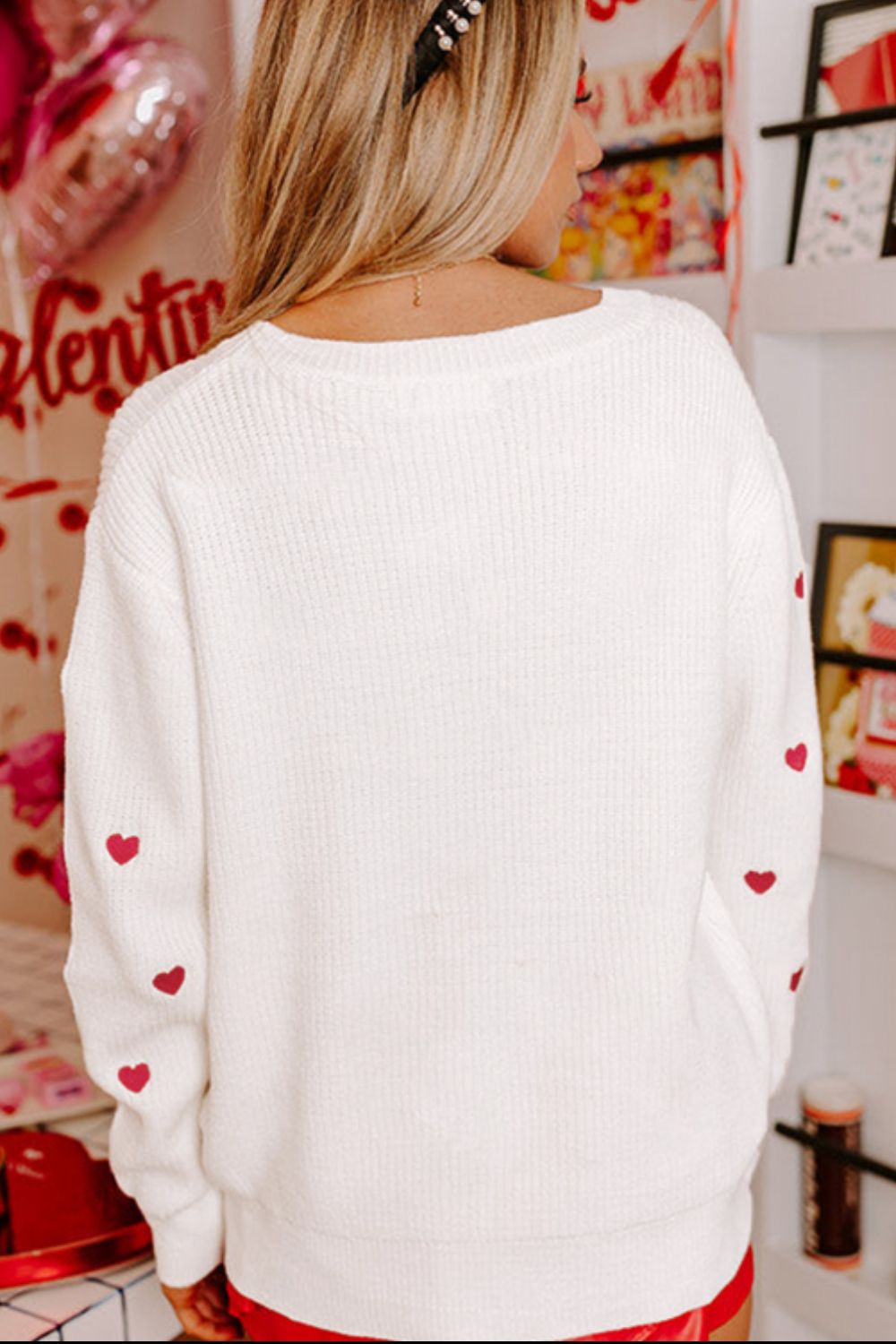 Hot Pink Mini Heart Sweater (ships 1-2 weeks)