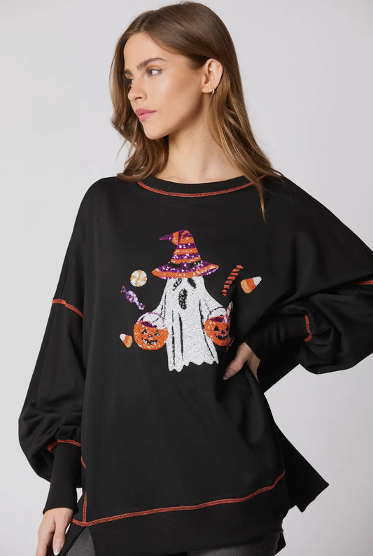 Trick or treat sequin ghost RTS