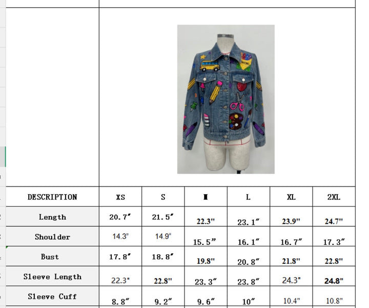 TEACHER JEAN JACKET (PREORDER)