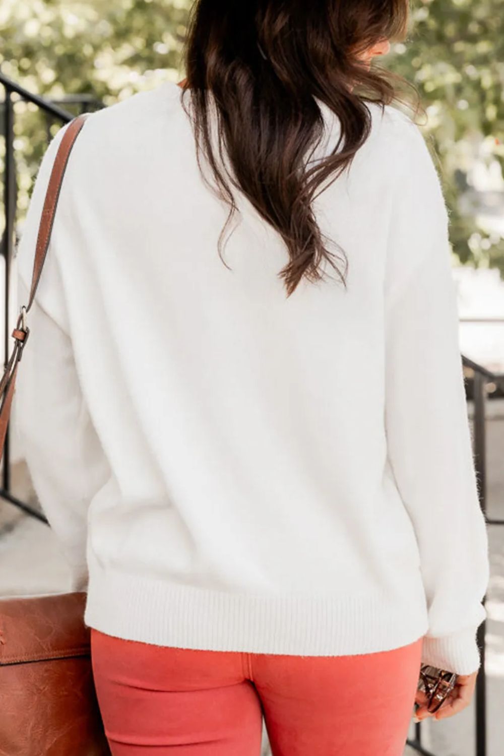 THANKFUL Round Neck Long Sleeve Knit Top ships 2-3 weeks